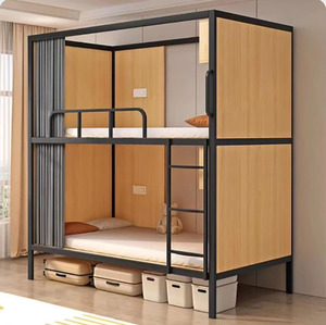 Современное трехуровневое стальное металлическое общежитие, двухъярусная кровать, легкая сборка, трехслойные больничные кровати для школьных апартаментов и отелей - Product Image 2