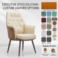 Fauteuil d'invité moderne de luxe en cuir, avec base à 4 pieds chromés et structure en bois, ergonomique, réglable en hauteur, pivotant, pour réception et conférence