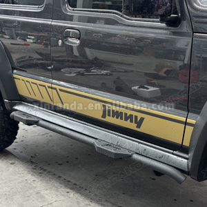 Barres latérales pour Suzuki Jimny 5 portes JC74, marchepieds en acier tout-terrain 4x4 et marchepieds latéraux, garde-corps et rails noirs - Product Image 5