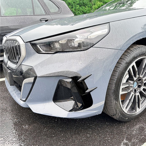 Bmw Front Grille <b>Decal</b> Piano Black Carbon Fiber Texture Adhesive 2024 G60 G61 M Sport Geometry Pattern <b>Car</b> Body Kit - Product Image 1