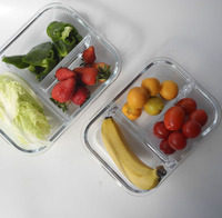 Plat de cuisson en verre: plat de cuisson rond en verre transparent avec poignées-bol couvert pour la cuisson, la cuisson, le micro-ondes, le lave-vaisselle