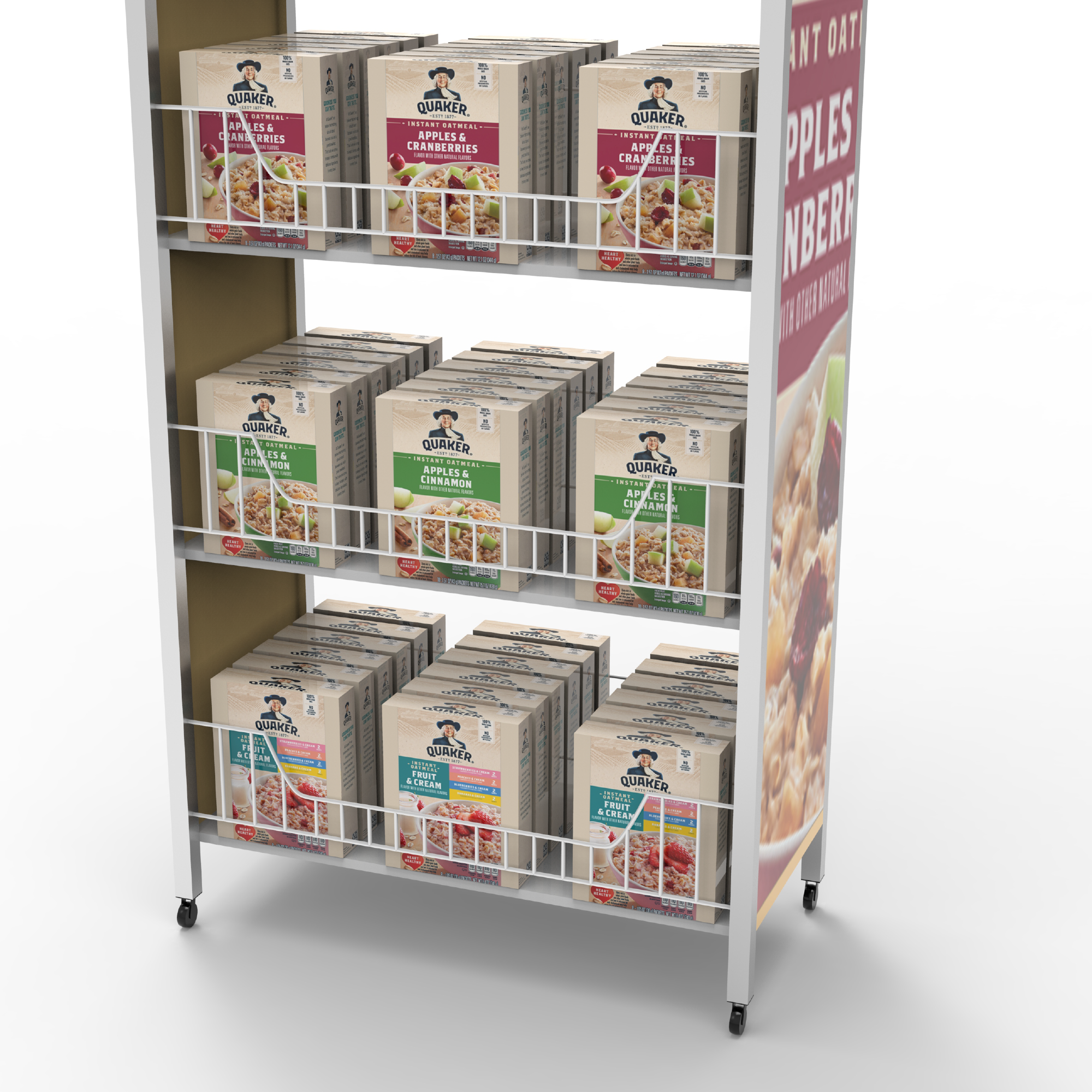New Arrival Modern Floor Standing Metal Food Display Rack Point of Sale for Snacks Powder Coated Finish — view 3