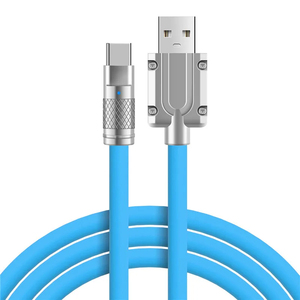 Cable USB <span class=keywords><strong>Tipo</strong></span> <span class=keywords><strong>C</strong></span> de 120W Extra Grueso de 6A para <span class=keywords><strong>Huawei</strong></span> <span class=keywords><strong>P30</strong></span> P40 <span class=keywords><strong>Pro</strong></span> para Xiaomi POCO, Cable de Carga Rápida de 66W, Cable de Datos USB-<span class=keywords><strong>C</strong></span> - Product Image 1