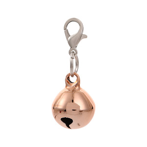 Pendentif cloche en cuivre électroplaqué pour collier de chat et de chien avec bouton mousqueton, cloche colorée, porte-clés pour animaux de compagnie - Product Image 4