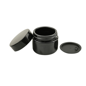 High Quality 30ml 50ml 100ml Manufacturer Flat Top Glass <strong>Bottle</strong> <strong>Optical</strong> Violet Storage Food Airtight Glass Jar with Black Lid - Product Image 3