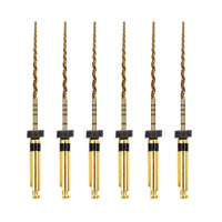 Limas Endodónticas Cónicas Niti Gold 40/04 21/25mm, Equipo para Conductos Radiculares, Limas Rotatorias con Activación por Calor