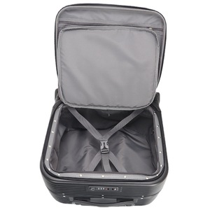 Maleta de Viaje para Portátil de 16 Pulgadas con Apertura Frontal, Material de PC, Ruedas Giratorias, para Viajes de Negocios, Azul, Negro, Blanco, Plateado - Product Image 3