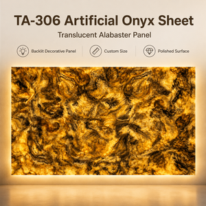 Lastra di Onice Artificiale Lucido di <span class=keywords><strong>Alta</strong></span> Qualità Pannello Doccia in Alabastro Traslucido Pietra Retroilluminata - Product Image 3