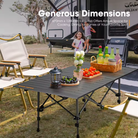 Table pliante professionnelle en aluminium, petite taille, mobilier de salle à manger d'extérieur, tables de camping fonctionnelles en fer