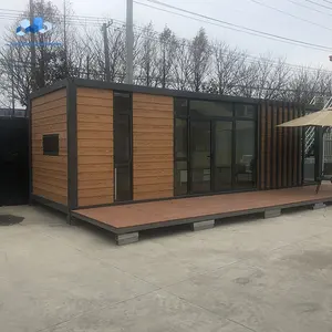 Prefabrik lüks mobil modüler 20ft 40ft bahçe konteyner site ofis çelik yapı ev birimleri satılık çin fiyatı