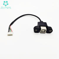 Kabel Panel kustom USB 2.0 B tipe perempuan ke JST/Molex 5 Pin kabel USB B perempuan kabel Pin kabel Wanita