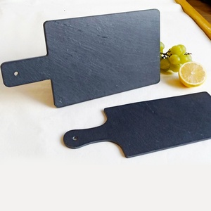 Usine En Gros Noir Rectangulaire Ardoise Plaques Poignées Durable Non-Toxique Écologique Contemporain Deli Fournitures Viande Fromage - Product Image 4