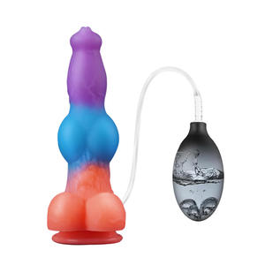 LEEHO 可充电振动龙形假阳具，带两个大结和吸盘 - 100% 防水且便携 - Product Image 2