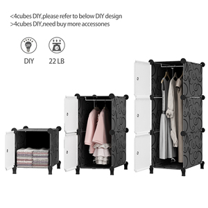 <span class=keywords><strong>Armario</strong></span> de plástico con 4 rejillas de espacio ultradelgado, color blanco y negro, barato - Product Image 4