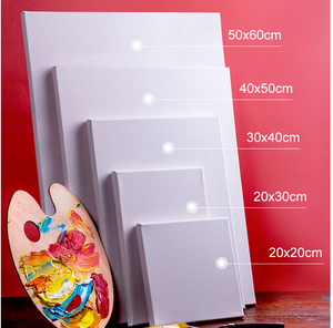 280g popolare moderna di alta qualità in bianco della tela di canapa pannello di arte pre strethced tela per vernice per l'artista e i principianti pittura - Product Image 6