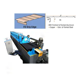 铝金属涂漆钢屋顶滴水边F5 FHA F8型材滚压成型机