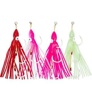 Kevlar <span class=keywords><strong>ligne</strong></span> bateau pêche calmar chaîne crochet mer pêche fer crochet bionique poulpe crochet lumineux bionique appât - Product Image 1