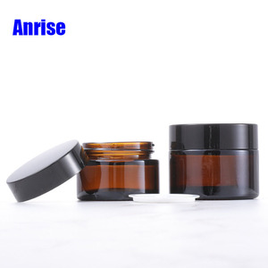 15g Barattolo di <span class=keywords><strong>vetro</strong></span> ambrato da 20g <span class=keywords><strong>50</strong></span> <span class=keywords><strong>ml</strong></span> di coperchio in crema nera oblato che eroga un campione gratuito di <span class=keywords><strong>vetro</strong></span> marrone 30g - Product Image 2