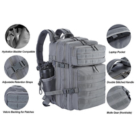 Mochila Táctica Trailpop Resistente de 48L, Fabricada en Poliéster 900D, con Múltiples Bolsillos, Ideal para Campismo, Supervivencia y Actividades al Aire Libre