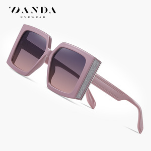 DANDA <b>Sunglasses</b> TR7550 Pink <b>Square</b> Polarized UV400 Women Fashion Sun Protection - Product Image 1