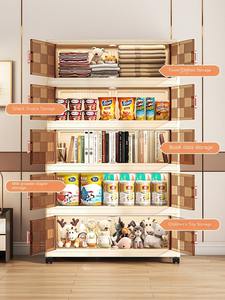 Многофункциональный пылезащитный пластиковый шкаф для хранения ZD602-3, не требующий сборки, утолщенный, с прозрачными секциями, для дома и автомобиля - Product Image 4