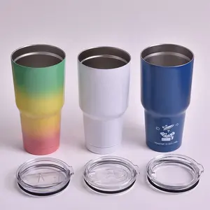 KARRY VESSEL Double Wall Insulated Stainless Steel Mug With Lid And Straw Wholesale Bulk 30oz 900ml Tumbler Cup