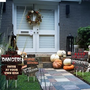 Décorations d'Halloween effrayantes et sanglantes pour jardin, piquets de pelouse en PP pour extérieur - Product Image 4
