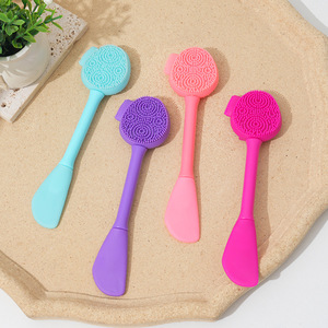 Cepillo de Silicona de Doble Punta para <span class=keywords><strong>Limpieza</strong></span> <span class=keywords><strong>Facial</strong></span>, Herramienta Reutilizable para el Cuidado de la Piel, para Mascarillas de Lodo/Crema/Gel, Cepillo para <span class=keywords><strong>Limpieza</strong></span> <span class=keywords><strong>Facial</strong></span> <span class=keywords><strong>Profunda</strong></span> - Product Image 2