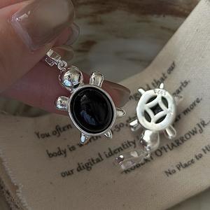 จี้เต่าเงิน S925 ดีไซน์กระดูกอ๊อราเคิล สไตล์จีน เครื่องประดับทางจิตวิญญาณสำหรับทุกเพศ - Product Image 2