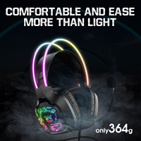 Casque Onikuma filaire pour jeux PS5 Gamer Rgb X22 Noir Circum-auriculaire Marque privée Casque antibruit avec microphone filaire