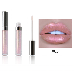 4 <span class=keywords><strong>Color</strong></span> shiny more plump fruit aroma holographic lip gloss customized packaging - Product Image 2