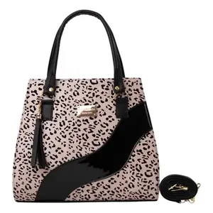 Bolso de Mano para Mujer Fana Marian, Diseño de Leopardo, Cuero PU, Forma Cuadrada, Bolso Casual de Playa con Marco Resistente y Cierre de Solapa - Product Image 4
