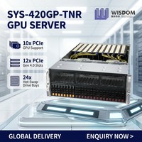 Serveur GPU IA pour l'apprentissage profond SYS-420GP-TNR 4U, système double racine, 10 GPU, 12 emplacements PCIe 4.0 x16, processeur Intel Xeon Scalable de 3e génération
