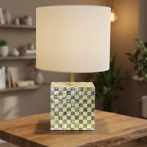 Electric Mother of Pearl Table Lamp Handmade Shell Inlay Dimmable LED <b>Lighting</b> for Modern Home Decoration - Product Image 3