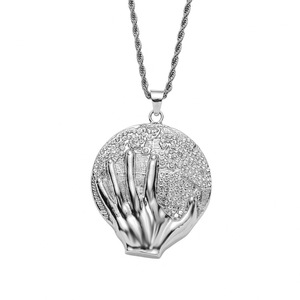Hot Selling Holding the Earth in Hand Shaped Geometric Pendant Necklace Personalized Hiphop Men's Necklaces Wholesale Jewelry - Product Image 6