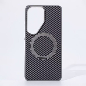 Étui de téléphone magnétique JOYPORODO GB003 Fashion PC avec protection à 360° °   Étui en fibre de carbone avec support rotatif pour Samsung S23 S24 S25 S26 Ultra - Product Image 5