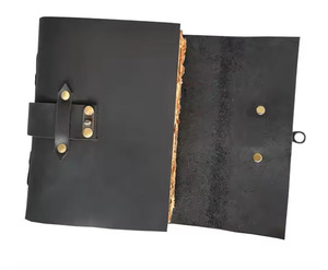 Diario de Cuero Negro Hecho a Mano, Papel con Borde Decorativo Grabado Personalizado, Cuaderno de Escritura Vintage, Diario Personalizado, Cuaderno de Bocetos, Regalo - Product Image 3