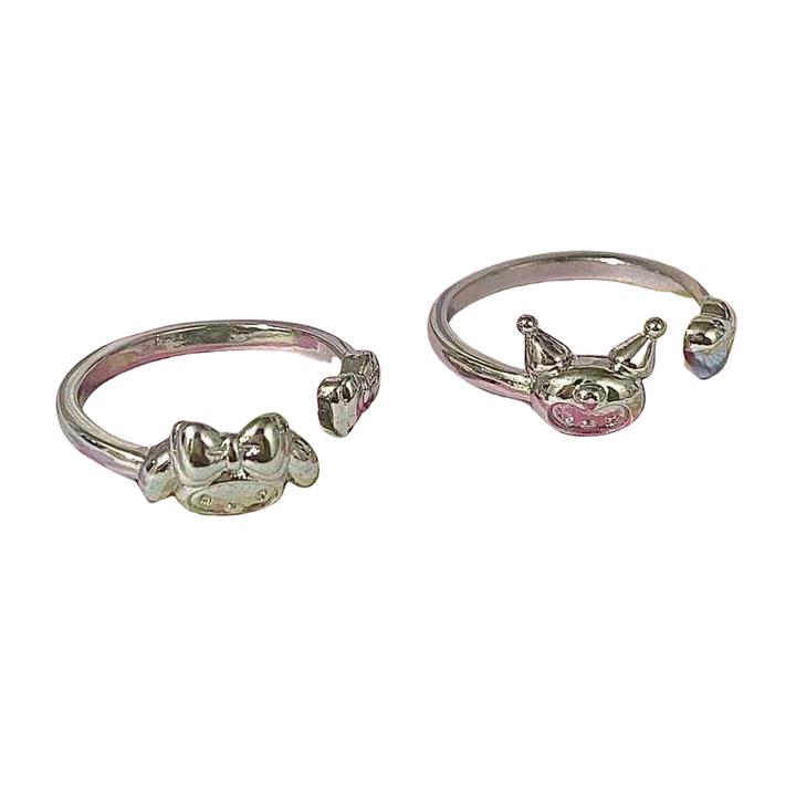 My Melody And Kuromi Rings Adjustable Sanrio Hello Kitty