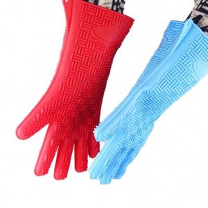 Guantes de Silicona para Horno, Resistentes al Calor Extremo, Guantes para Barbacoa, para Manejar Alimentos Calientes Directamente en la Parrilla o Freidora - Product Image 4