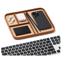 Catchall Tray Valet Tray Premium Modern, résistant à l'usure, pour hommes, conteneur de stockage organisateur de chevet pour téléphone portefeuille bijoux