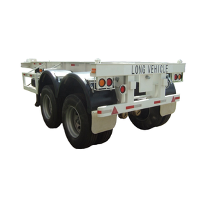 Semi-remorque porte-conteneurs en acier de 20 pieds avec deux essieux et pneus 12R22.5 - Product Image 1