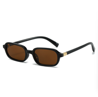 Bettega Lunettes de soleil transfrontalières à monture étroite Europe et États-Unis personnalité mode carré simple lunettes de soleil élégantes