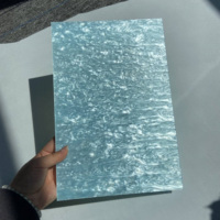 Plaque acrylique nacrée bleu clair 1/8, panneau en plexiglas irisé à changement de couleur pour découpe laser et signalétique