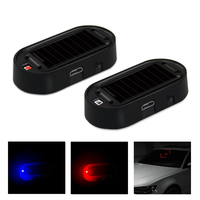 Lampe d'avertissement à LED pour voiture simulée à énergie solaire Lampe d'avertissement antivol sans fil pour signal stroboscopique