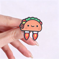 Schattige Rocket Taco Emaille Pin Kawaii Vliegende Taco Met Straalmotoren Broche Voor Rugzakdecoratie