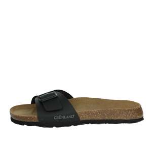 Ciabatta da uomo Grunland CB0672-40 Nera con suola in sughero Comfort Slide - Product Image 1