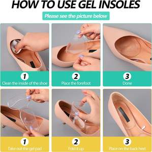 18 paires de coussinets ajustables pour chaussures, coussinets pour talons hauts, semelles intérieures avant, protège-talons, doublure pour empêcher le glissement - Product Image 4