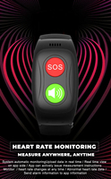 Montre connectée de santé VL17 4G avec positionnement GPS en temps réel, bracelet avec bouton SOS, détection de chute, appel d'urgence, bracelet intelligent pour les personnes âgées