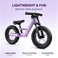 Vélo d'équilibre haut de gamme pour enfants de 2 ans et plus, unisexe, avec roues de 30,5 cm, frein à main, sûr, léger, design évolutif