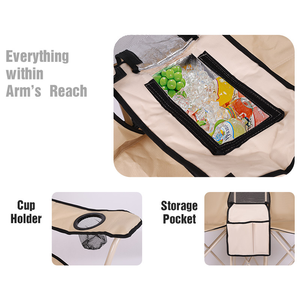 Outdoor Foldable Camping <b>Chair</b> <b>with</b> Canopy 360 Sun Protection <b>Storage</b> Bag Two-Person Fishing Beach Picnic Stainless Steel - Product Image 4